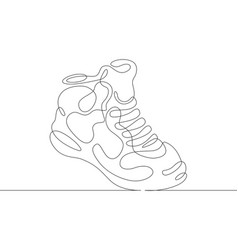 One Continuous Line Sport Shoes Nice High Top