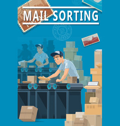 Post Mail Sorting Center Parcels And Letters