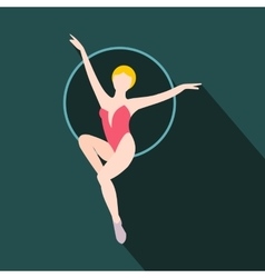 Woman Trapeze Artist Flat Icon