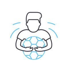 Goalkeeper Line Icon Outline Symbol