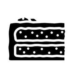 Carrot Cake Slice Food Snack Glyph Icon