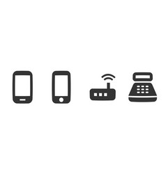 Set Of 4 Icons Hardware Of Thin Line Icons