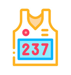 Vest With Personal Athlete Number Icon