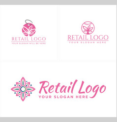 Flower Blossom Shop Retail Shop Logo Design