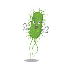 Cartoon Design Style Ecoli Bacteria Has