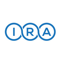 Ira Letter Logo Design On White Background