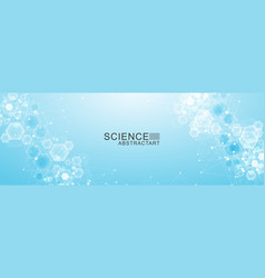 Modern Abstract Molecules Structure For Science