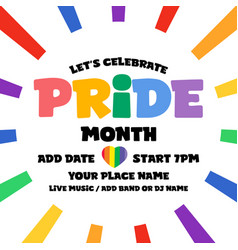 Pride Month Party Flyer Poster Design