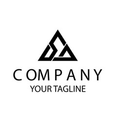 Sa Initial Triangle Logo Design Premium Elegant