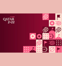 Football Doha Qatar 2022 Creative Geometric