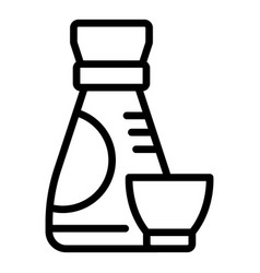 Sauce Bottle Icon Outline Japan Food