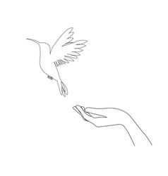 One Continuous Line Drawing Of Flying Dove