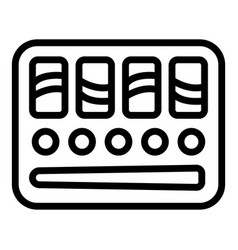 Sushi Menu Icon Outline Asian Roll