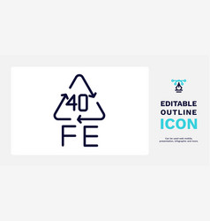 40 Fe Icon Thin Line Fe Icon From User