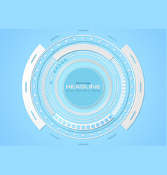 Blue Cyan Abstract Tech Hud Gear Background