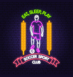 Soccer Football Club Bright Neon Sign