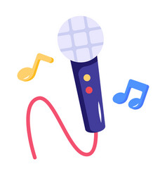 A Handy Icon Of Karaoke Flat Design