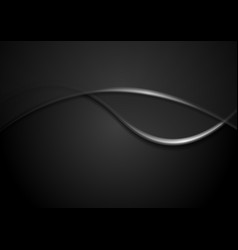 Abstract Black Waves Background