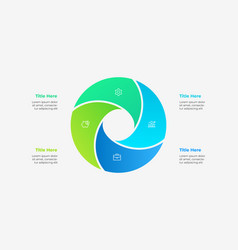 Circle Diagram Divided Into 4 Segments Template