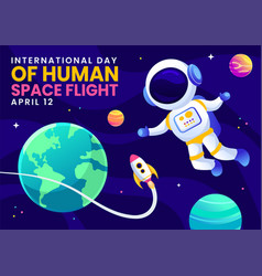 Human Space Flight Social Media Background Flat