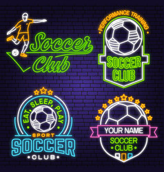 Set Of Soccer Football Club Bright Neon Sign