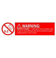 Warning Choking Hazard Small Parts No For Infant 0