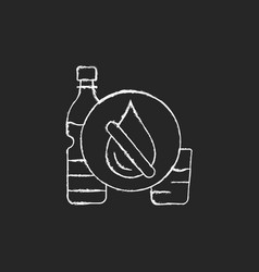 Drinking Water Shortage Chalk White Icon On Dark