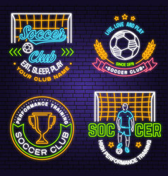 Set Of Soccer Football Club Bright Neon Sign