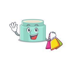 Wealthy Lipbalm Cartoon Character With Shopping