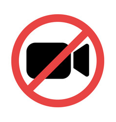 Video Recording Prohibited Icon Cross On Video