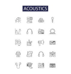 Acoustics Line Icons And Signs Sound