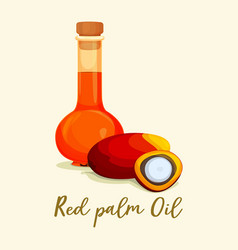 Fruit Liquid Or Red Palm Oil Near Berries