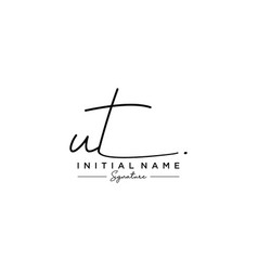 Initial Ut Signature Logo Template Hand Drawn