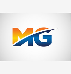 Initial Letter M G Logo Design Graphic Alphabet