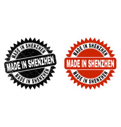 Made In Shenzhen Black Rosette Stamp Seal