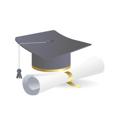 Flat Isometric 3d Concept Of Graduation Cap