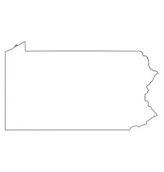 Pennsylvania Pa State Border Usa Map Outline