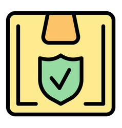 Secured Parcel Icon Flat