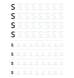 Tracing Letter S Worksheet For Kids