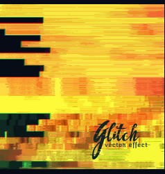 Yellow Glitch Background