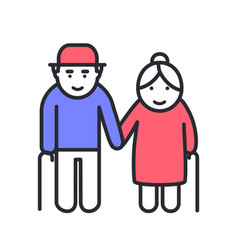 Color Aged Couple Icon