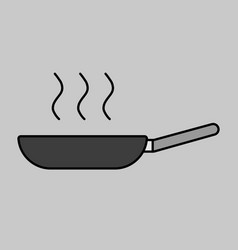 Frying Pan Grayscale Icon Kitchen Appliance