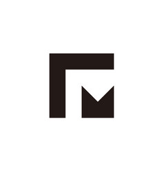 Letter Rm Geometric Symbol Simple Logo