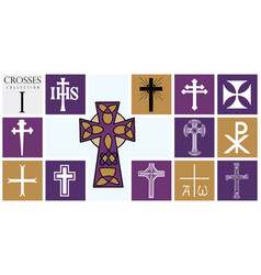 Set Of Different Types Of Crosses