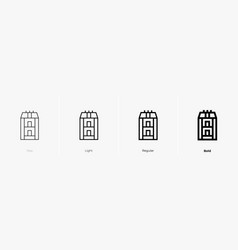 Buildings Icon Thin Light Regular And Bold Style