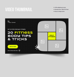 Fitness Video Cover Thumbnail Banner Template