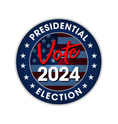 Vote 2024 Presidential Election Usa Star Emblem