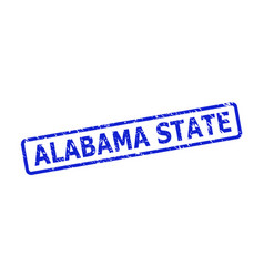 Alabama State Stamp Seal With Corroded Texture