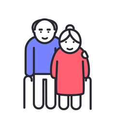 Color Aged Couple Icon