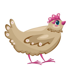 Cute Mom Chicken Icon Animal Nature